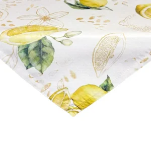 Hochwertige Mitteldecke aus 100% Baumwolle – Zitronen-Design aus der beties "Italy Collection"