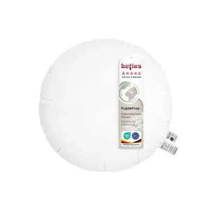 beties PublikFree Polyesterflocken Füllkissen 40 cm rund – etikett, Polyester, vegan, waschbar, Made in Europe