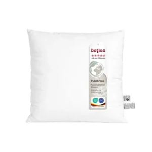 beties PublikFree Polyesterflocken Füllkissen 45x45 cm – etikett, Polyester, vegan, waschbar, Made in Europe