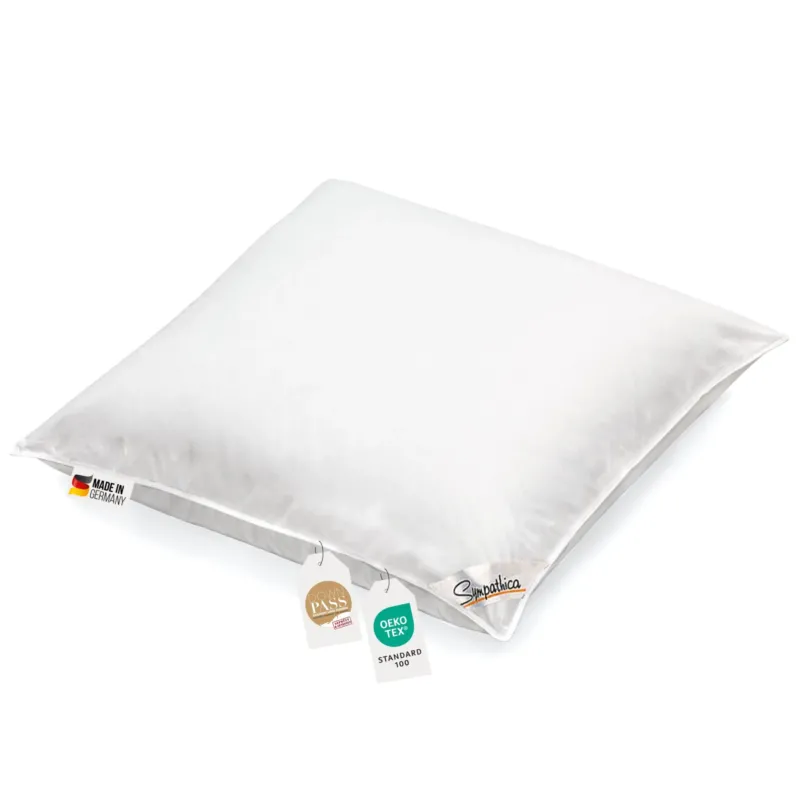 Weißes Kopfkissen 80x80 mit Federn und Daunen gefüllt