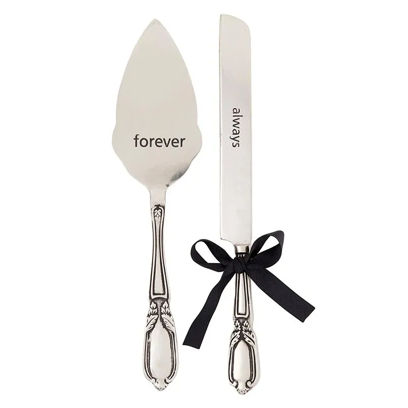 Forever & Always Cake Serving Set Stainless Steel