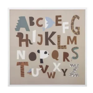 Poster Lumo – Alphabet Illustration mit Rahmen