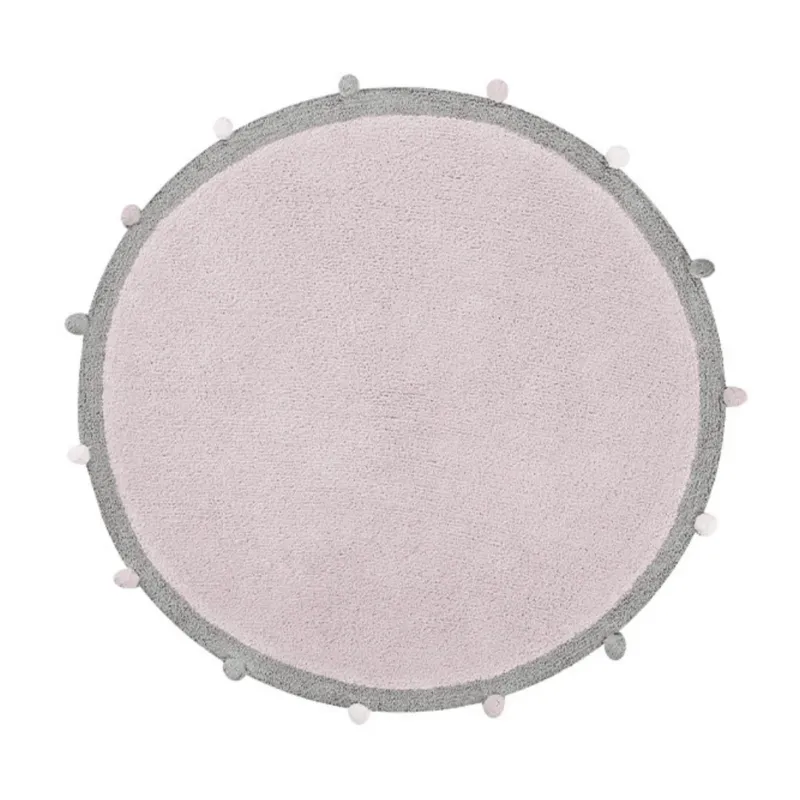 LORENA CANALS - Tapis Lavable Bubbly Soft Rose - Gris 120 x 120 Cm
