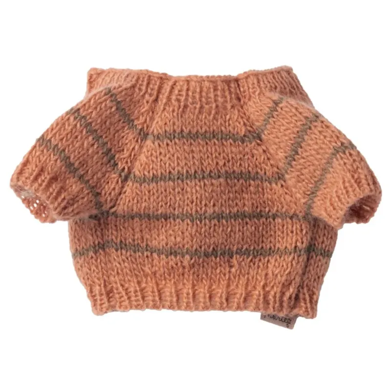 MAILEG - Accessoire Chiot, Petit, Pull Tricoté - Corail