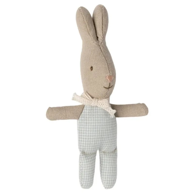 MAILEG - Lapin, My - Bleu Clair À Carreaux