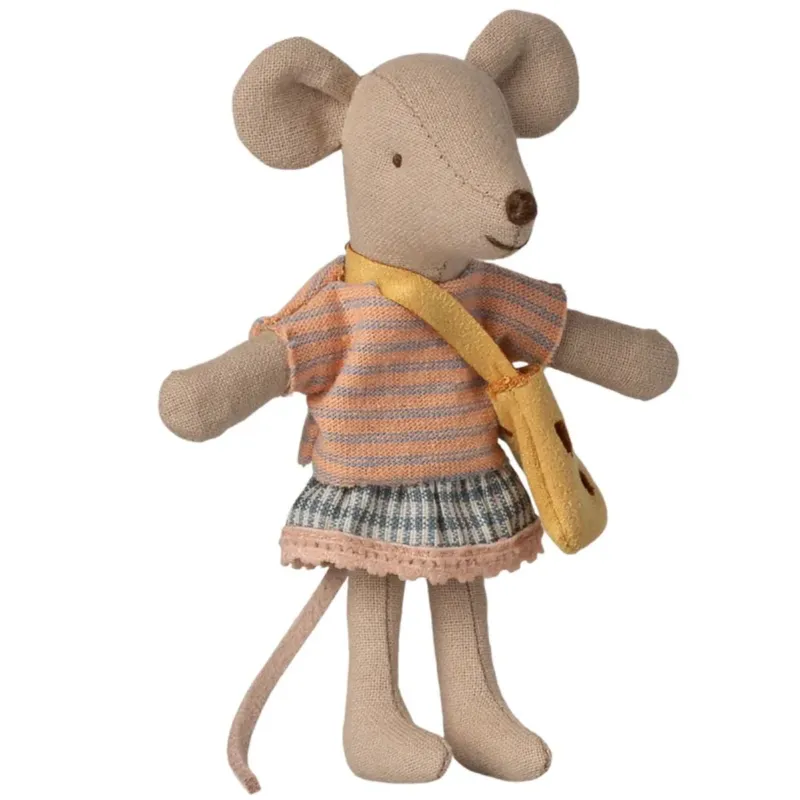 MAILEG-Petite Sœur Souris Avec Son Sac