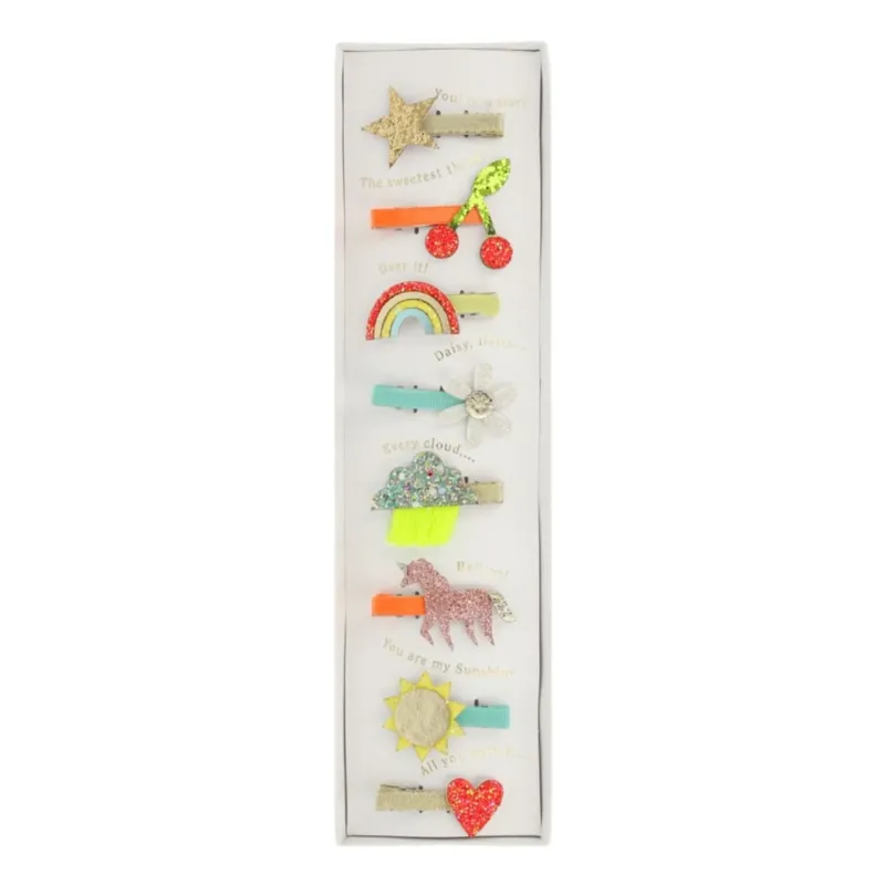 MERI MERI - Assortiment de 8 pinces à cheveux Icônes (8 modèles)