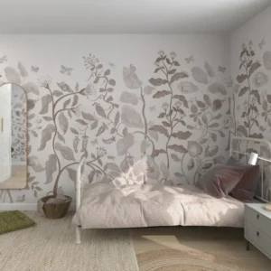 MUNKS & ME - Papier Peint Panoramique Pour Enfants - Jardin Secret Moka