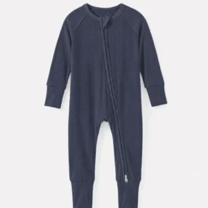 Navy Ribbed Bamboo Convertible Zippy