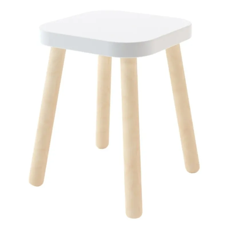 OEUF NYC - Tabouret Carré Évolutif - Blanc/Bouleau