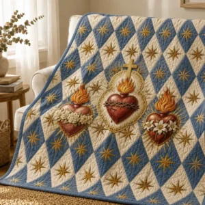 Sacred Hearts Bamboo Quilt Blanket
