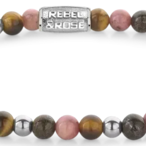 Armband mit Steinperlen (ca. 4 mm) und Edelstahlverschluss