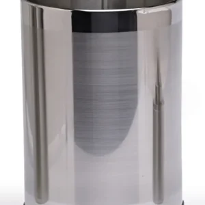 TWO TONE WASTE BASKET STAINLESS STEEL