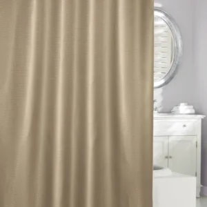 Waffle Fabric Shower Curtain Golden Taupe 70"x72"